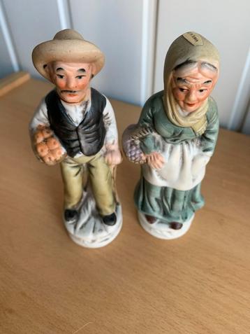 Vintage Boeren Beeldjes Set Keramiek Woondecoratie Antiek St beschikbaar voor biedingen