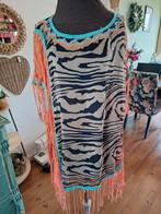 Voile tuniek maat l xl xxl  44 46 48 50, Kleding | Dames, Grote Maten, Ophalen of Verzenden, Gedragen, Blauw, Blouse of Tuniek