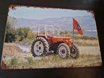 Fiat tractor met vlag reclamebord, Verzamelen, Merken en Reclamevoorwerpen, Ophalen of Verzenden, Nieuw, Reclamebord