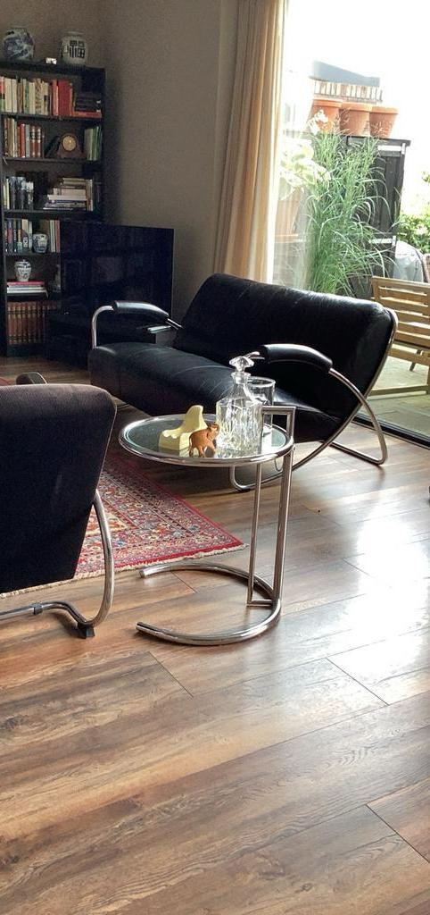 Design bank Bauhaus model, Huis en Inrichting, Banken | Sofa's en Chaises Longues, Gebruikt, Driepersoons, 150 tot 200 cm, Leer