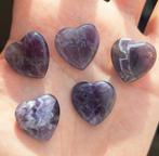 5x Donkere Amethist hart edelstenen natuursteen edelsteen, Verzamelen, Mineralen en Fossielen, Ophalen of Verzenden, Mineraal