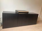 Donkerbruin besta wandmeubel 3 deuren, Huis en Inrichting, Kasten | Wandmeubels, Ophalen, 150 tot 200 cm, Zo goed als nieuw, Minder dan 100 cm