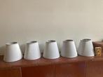 5 spierwitte witte vilten stevige lampenkapjes Ibiza style, Huis en Inrichting, Crème, Rond, Ophalen of Verzenden, Zo goed als nieuw