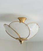 Vintage plafonlamp melkglas, Huis en Inrichting, Lampen | Plafondlampen, Gebruikt, Vintage, Ophalen, Glas