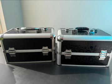 Beauty case / nagel koffer 2 stuks zwart beschikbaar voor biedingen