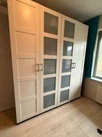 Twee IKEA PAX kasten - zwart met melkglas deuren, Huis en Inrichting, Kasten | Kledingkasten, Ophalen, Kunststof, Gebruikt, 200 cm of meer