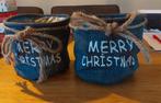 Kerstpotjes - Set van 2 - Merry Christmas, Diversen, Kerst, Ophalen, Zo goed als nieuw
