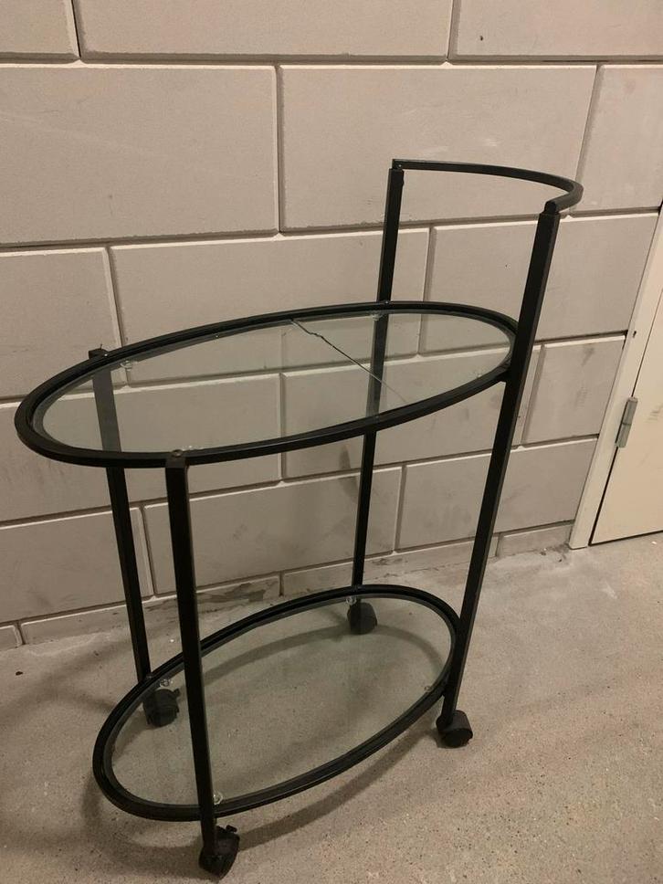 Trolley van glas, Huis en Inrichting, Barren, Gebruikt, Ophalen of Verzenden