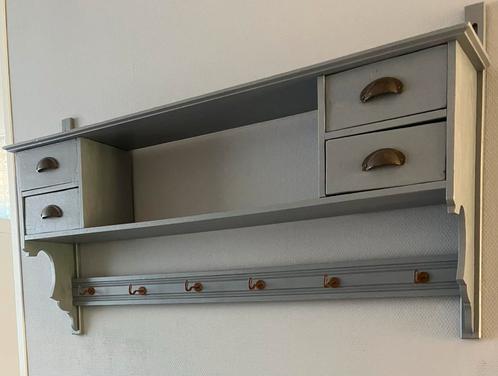 Stoer rek kapstok regaal laatjes haken 118,7 x 63 x 20,8, Huis en Inrichting, Woonaccessoires | Kapstokken, Gebruikt, Wandkapstok