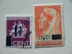 4   Suriname 245-246, Ophalen of Verzenden, Gestempeld