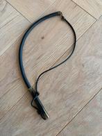 Handgemaakte ketting met koperen hanger, Zwart, Ophalen of Verzenden, Zo goed als nieuw, Overige materialen