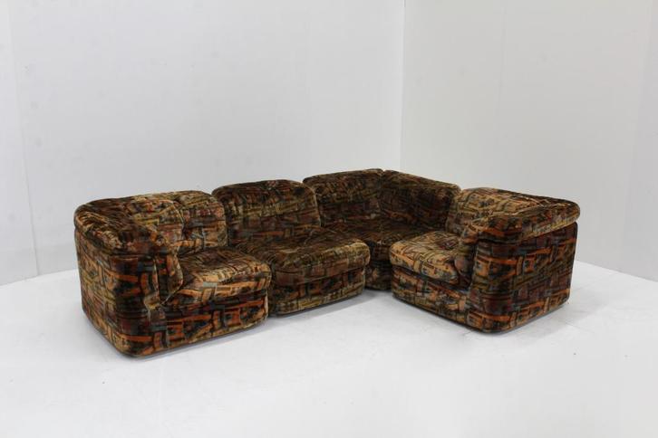 Vintage Modular Sofa 1970s, Huis en Inrichting, Banken | Sofa's en Chaises Longues, Zo goed als nieuw, Driepersoons, 250 tot 300 cm