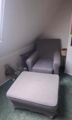 Stoel en poef van ikea., Ophalen, Gebruikt, Eenpersoons, 75 tot 100 cm