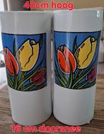 Henk Schiffmacher vazen - tulpen, Huis en Inrichting, Woonaccessoires | Vazen, Wit, Aardewerk of Porselein, Ophalen of Verzenden