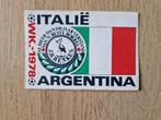 Italië  -  Argentinië    W.K.  1978, Ophalen of Verzenden, Zo goed als nieuw, Buitenlandse clubs, Poster, Plaatje of Sticker