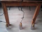 Hanglamp Nordin 3 lampen messing met rookglas, Ophalen of Verzenden, Zo goed als nieuw