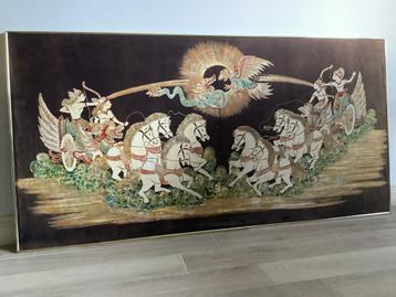 Groot batik schilderij beschikbaar voor biedingen