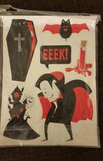 HALLOWEEN raamsticker decoratie VAMPIER enz., 1 vel., Ophalen of Verzenden, Nieuw, Versiering, Halloween of Griezel