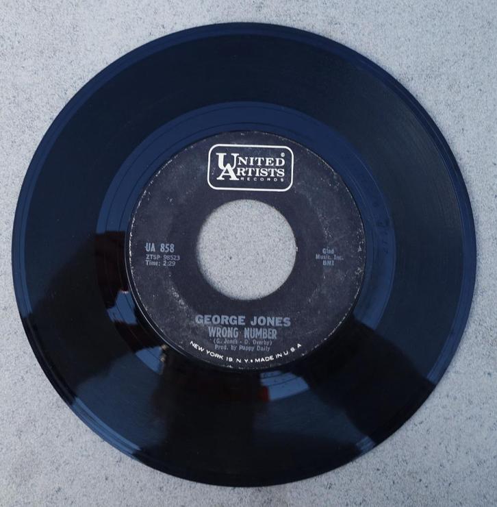 george jones - wrong number, Cd's en Dvd's, Vinyl Singles, Single, 7 inch, Ophalen of Verzenden