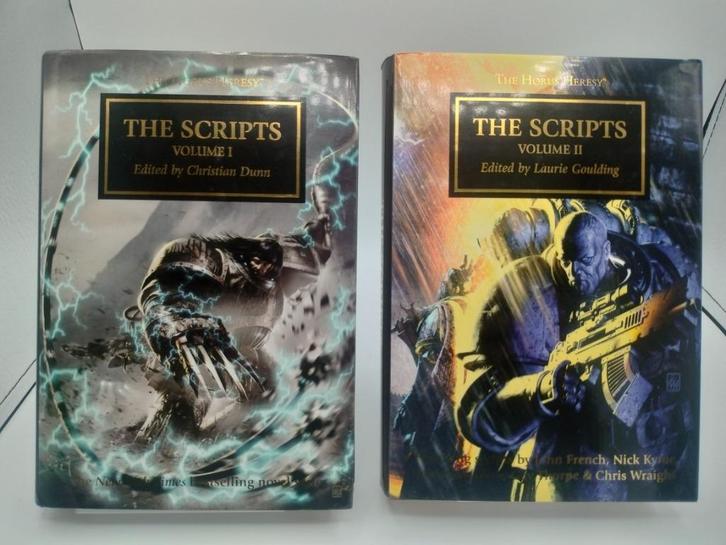 The Scripts Vol. 1 + 2, Horus Heresy, Warhammer 40k, HB, Hobby en Vrije tijd, Wargaming, Zo goed als nieuw, Warhammer 40000, Boek of Catalogus
