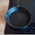 Gietijzeren Koekenpan - 26cm Diameter, Gietijzer, Ophalen of Verzenden, Zo goed als nieuw, Keramische plaat