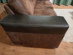 Te koop bruine velours bank, Huis en Inrichting, Banken | Bankstellen, Ophalen of Verzenden, Gebruikt, 75 tot 100 cm, Leer