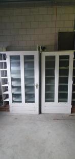 Hardhouten buitendeuren., Doe-het-zelf en Verbouw, Gebruikt, Buitendeur, 200 tot 215 cm, Glas