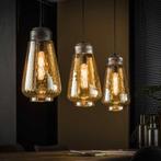 Moderne hanglamp 3 lichts glas, Ophalen, Gebruikt, Glas