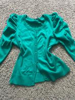 Groene H&M Cardigan met Pofmouwen, Ophalen of Verzenden, Zo goed als nieuw, Maat 36 (S), Groen