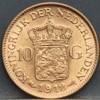 Mooi gouden tientje 1912 - 10 gulden 1912 goud Wilhelmina, Postzegels en Munten, Verzenden, Goud, Koningin Wilhelmina, Losse munt
