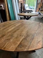 Mango houten eettafel 130 cm rond, Ophalen of Verzenden, Zo goed als nieuw, Rond, 100 tot 150 cm