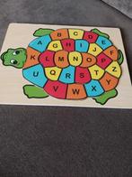 Houten Puzzel Schildpad Alfabet, Ophalen of Verzenden, Gebruikt, Puzzelen