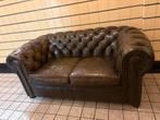 Chesterfield bank - enkele beschadigingen - vandaag ophalen, Ophalen, Gebruikt, 150 tot 200 cm, Tweepersoons