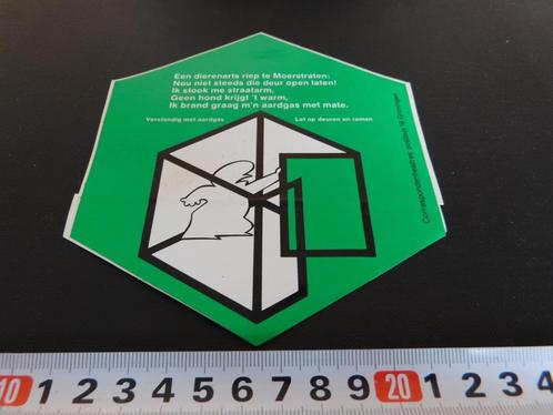 sticker Groningen Een dierenarts riep te Moerstraten, Verzamelen, Stickers, Zo goed als nieuw, Bedrijf of Vereniging, Ophalen
