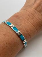 Z870 Prachtige zilveren turkoois armband, Ophalen of Verzenden, X, Met edelsteen, Zilver