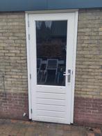 Houten buitendeur, Doe-het-zelf en Verbouw, Deuren en Horren, Ophalen, Minder dan 80 cm, 200 tot 215 cm, Glas