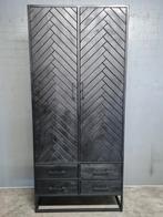Vakkenkast visgraat van mangohout 90 cm breed, Ophalen, ., 25 tot 50 cm, .
