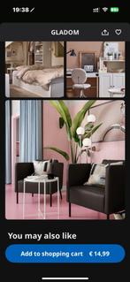 2 side tables, Minder dan 55 cm, Gebruikt, Metaal of Aluminium, Rond