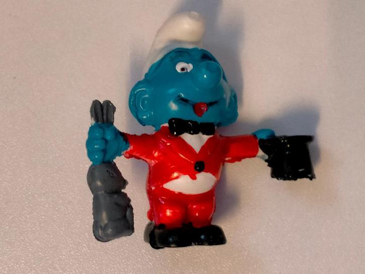 Smurfen smurf goochelaar vintage rohling plagiaat, Verzamelen, Smurfen, Gebruikt, Verschillende Smurfen, Ophalen of Verzenden