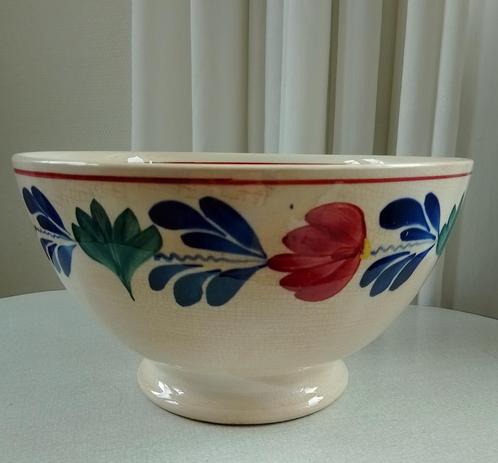 Antieke beslagkom kom spoelkom Boerenbont Boch, Antiek en Kunst, Antiek | Servies los, Ophalen of Verzenden