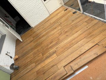 Massief eiken vloer houten hout eik 12 m2 2 cm dik 18 18,5  beschikbaar voor biedingen