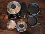 Inductie kooktoestel + pannenset, Ophalen of Verzenden, Zo goed als nieuw