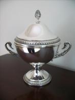 verzilverde coupe / suikerpot / bonbonschaaltje op voet, Ophalen of Verzenden, Zilver