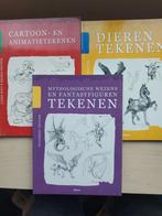 3 boeken leren tekenen: Dieren, Cartoon, Fantasie Librero, Ophalen of Verzenden, Gebruikt, Boek of Gids