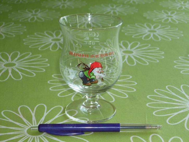 Glas Chouffe Brasserie D'Achouffe - 12 cl, Verzamelen, Biermerken, Zo goed als nieuw, Glas of Glazen, Overige merken, Ophalen of Verzenden
