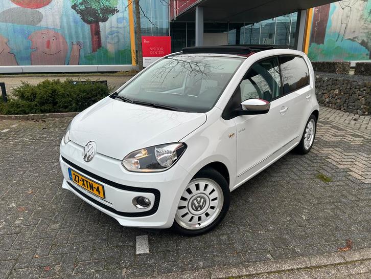 Volkswagen White Up! Pano Navi NL auto TOP staat Leder, Auto's, Volkswagen, Bedrijf, ABS, Airbags, Airconditioning, Bluetooth
