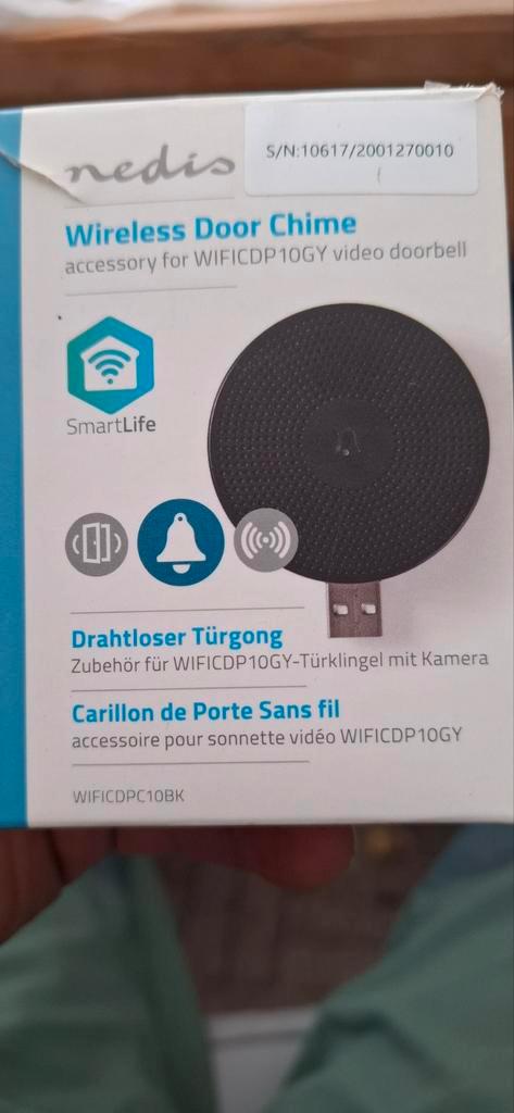 Nedis Draadloze Deurbel Gong - Nieuw!, Huis en Inrichting, Deurbellen, Nieuw, Draadloos, Ophalen of Verzenden