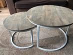 Ronde salontafeltjes, Huis en Inrichting, Tafels | Salontafels, Ophalen, Gebruikt, 50 tot 100 cm, Minder dan 50 cm