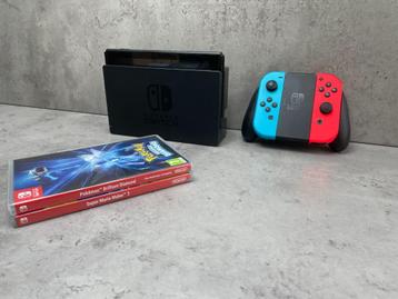 Nintendo Switch + 2 Spellen - Incl. toebehoren beschikbaar voor biedingen
