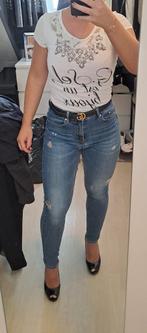G.sel milano shirtje met strass., Kleding | Dames, Tops, Wit, Ophalen of Verzenden, Korte mouw, Maat 34 (XS) of kleiner